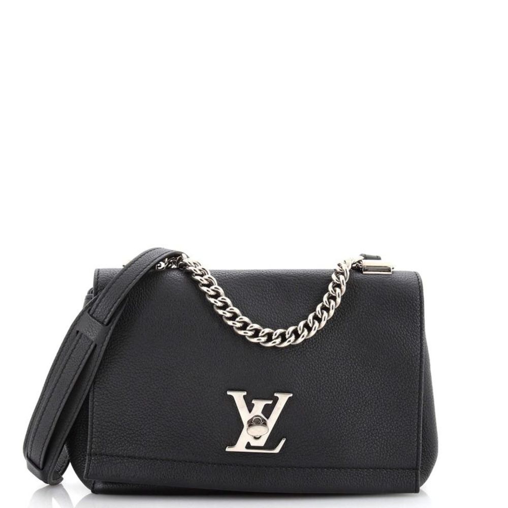 Louis Vuitton Black Leather Chain Shoulder Bag